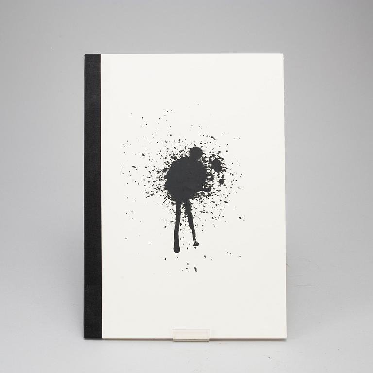 PIERRE OLOFSSON, graphic portfolio with 5 etchings, one of which handcoloured with bodycolour. Edition 78/100.