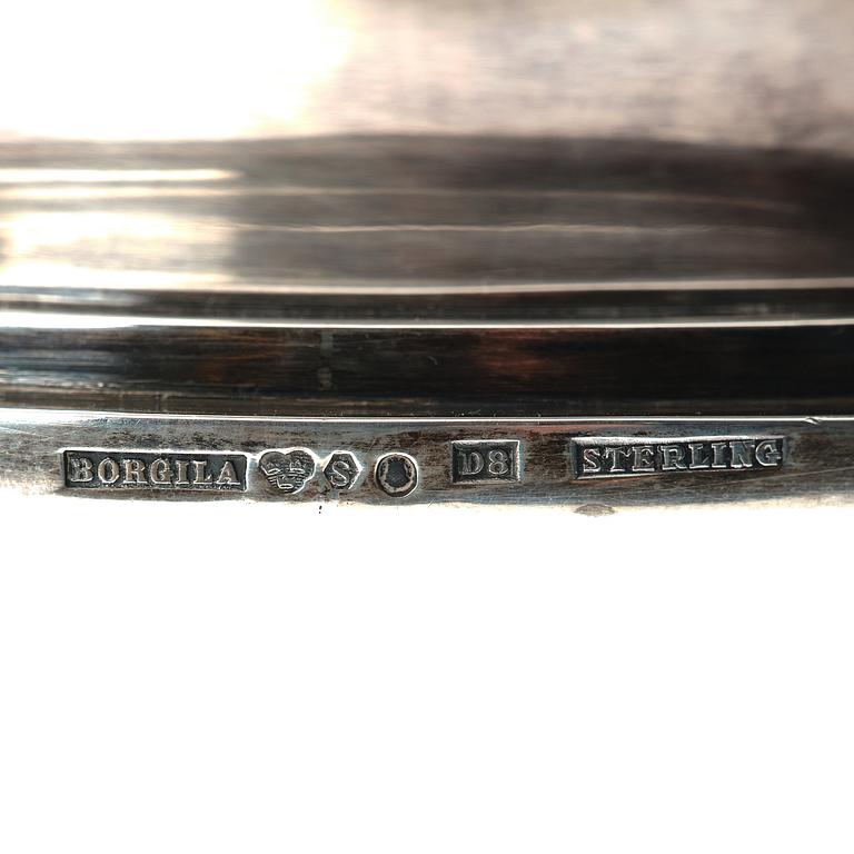 Atelier Borgila, skål, Stockholm 1930, sterling silver, komponerad av Erik Fleming.