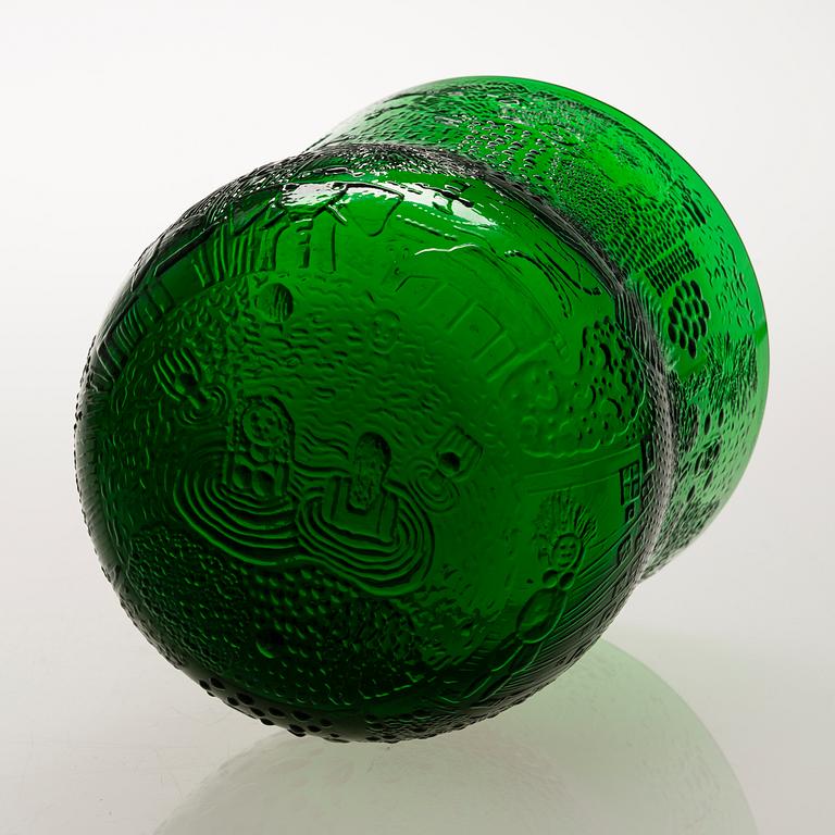 OIVA TOIKKA, SKÅL, SLEV och 5 GLAS, "Fauna", glas, Nuutajärvi/Notsjö.