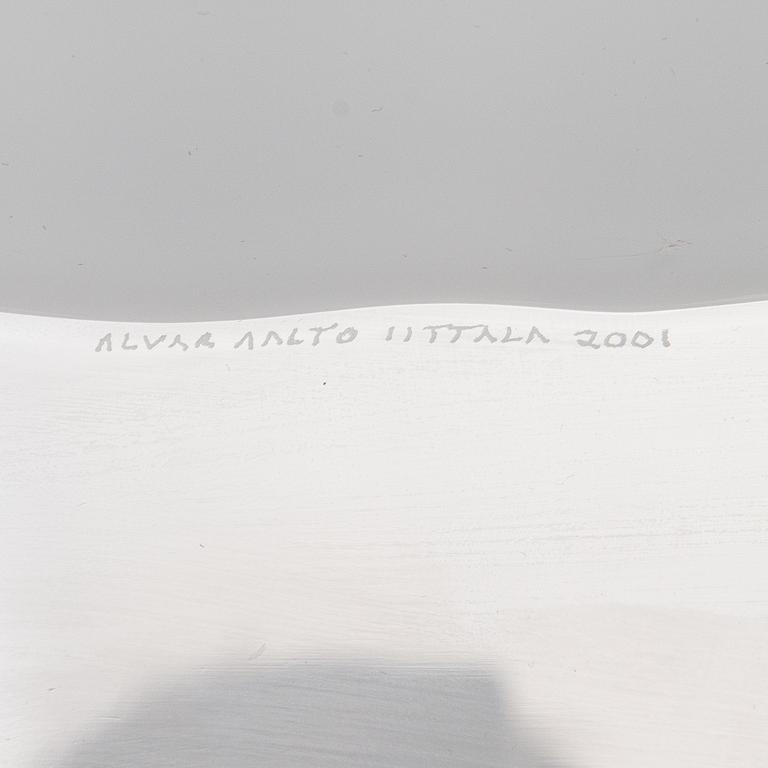 Alvar Aalto, lasiveistos,  "Aallon kukka", neliosainen, signeerattu Alvar Aalto Iittala 2001.