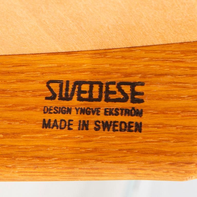 Yngve Ekström, armchair and footstool "Lamino", anniversary edition, Swedese.