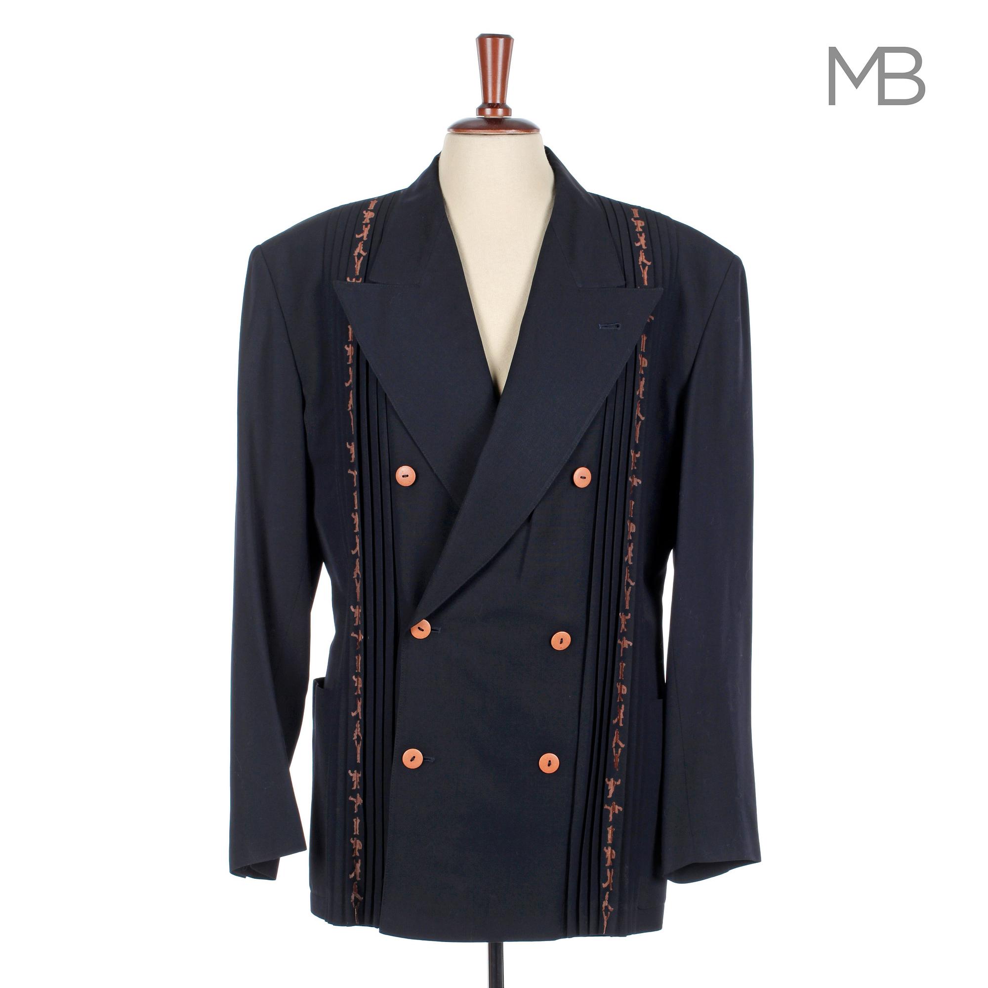 JEAN-PAUL GAULTIER, a black wool jacket, size 50.