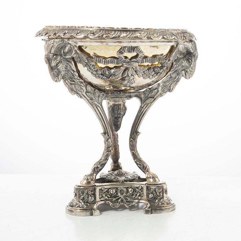 Praktskål, silver, empirestil, 1900-tal.