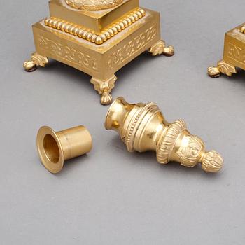 CASOLETTER, ett par, mässing, Louis XVI-stil, sekelskiftet 1900.