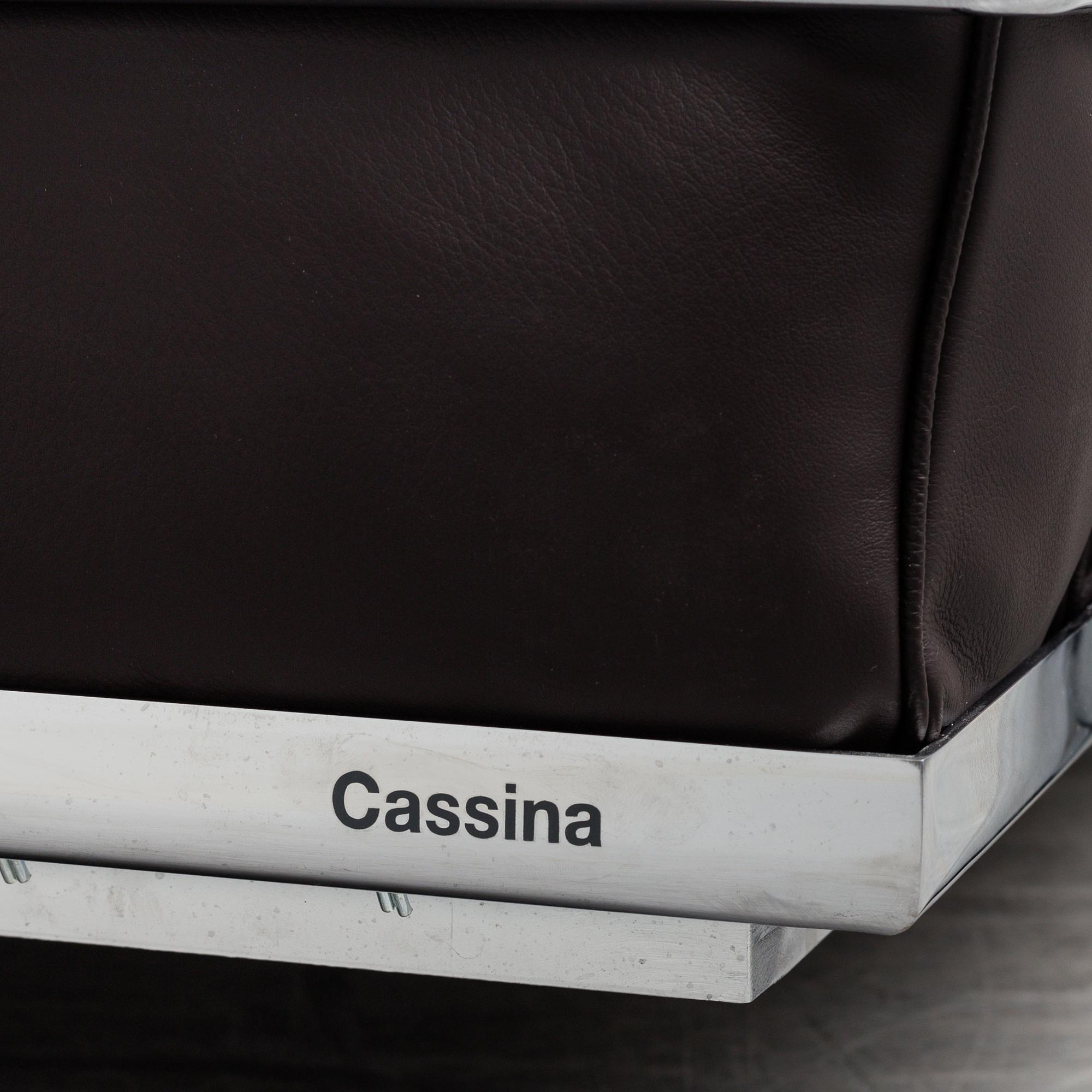A 21th century sofa "LC3" by Pierre Jeanneret & Charlotte Perriand, Le Corbusier, Cassina, Italy.