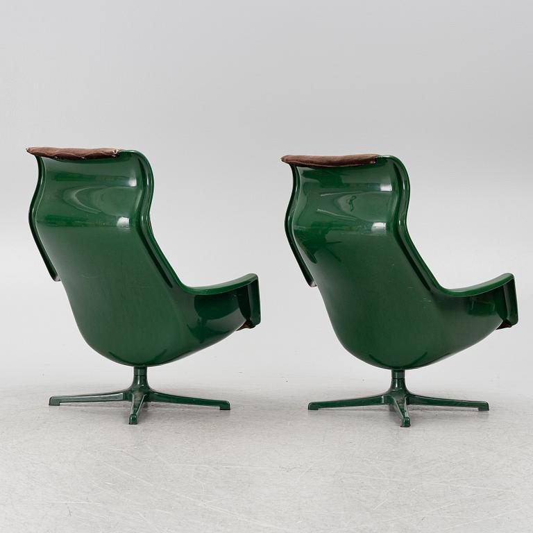 Alf Svensson, & Yngve Sandström, armchairs, a pair, "Form 8"/"Galaxy", DUX, 1970s.
