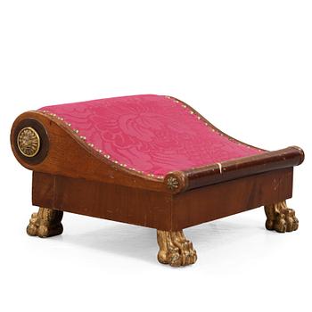 8. A Swedish Empire 19th century foot stool.