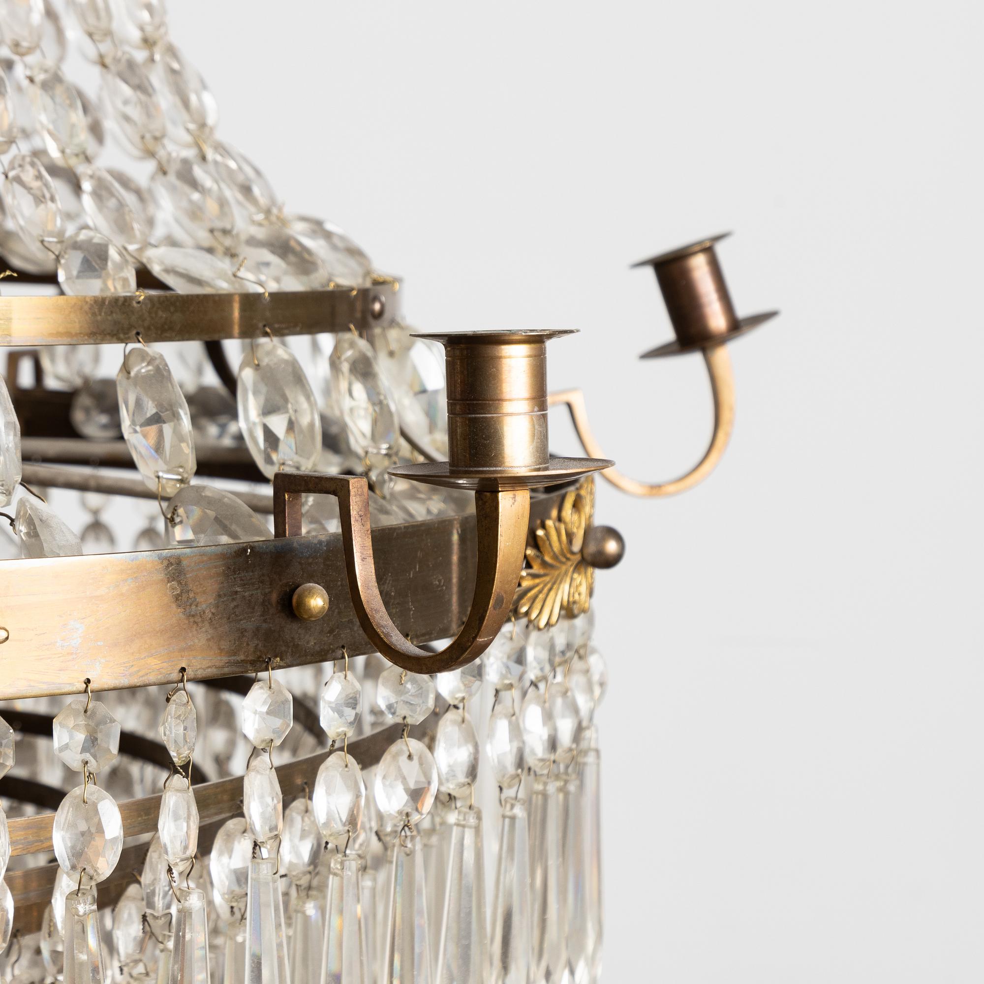 Chandelier, circa 1900, Empire style.