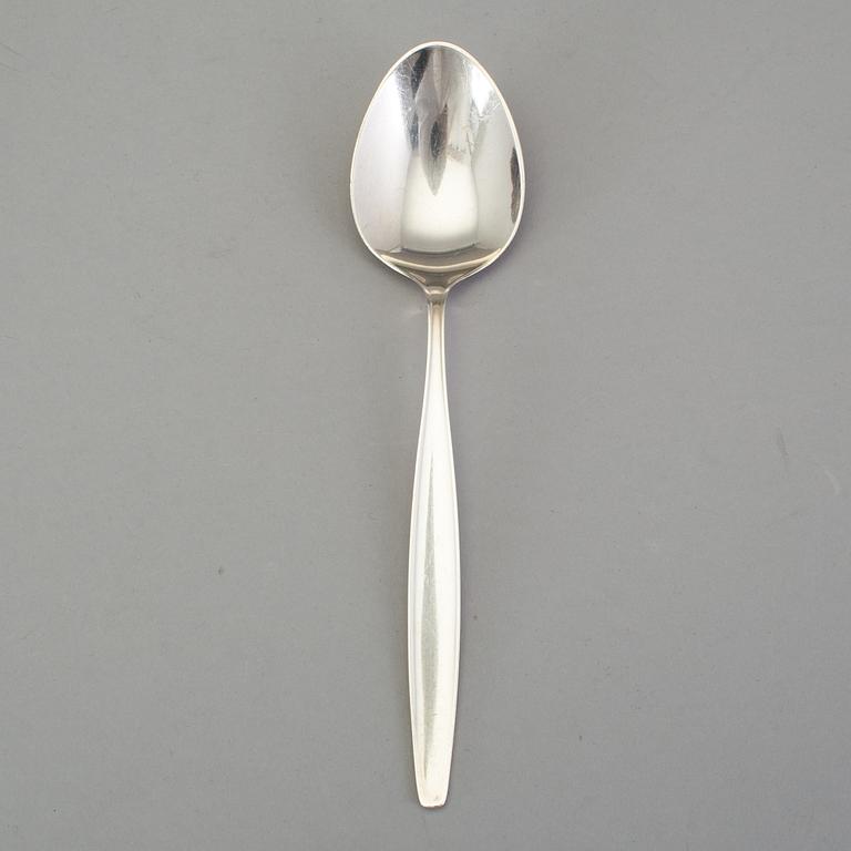 FIRMAN GEORG JENSEN, Köpenhamn efter 1953, Bestickservis, "Cypress" 36 delar, silver.