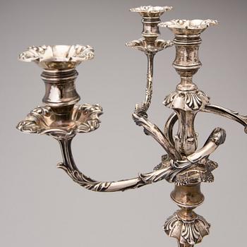 CANDELABRUM, silver, Sheffield 1844.