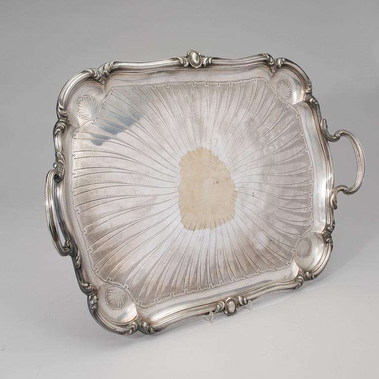 BRICKA, försilvrad mässing, Christofle, Frankrike 1800-talets senare hälft.