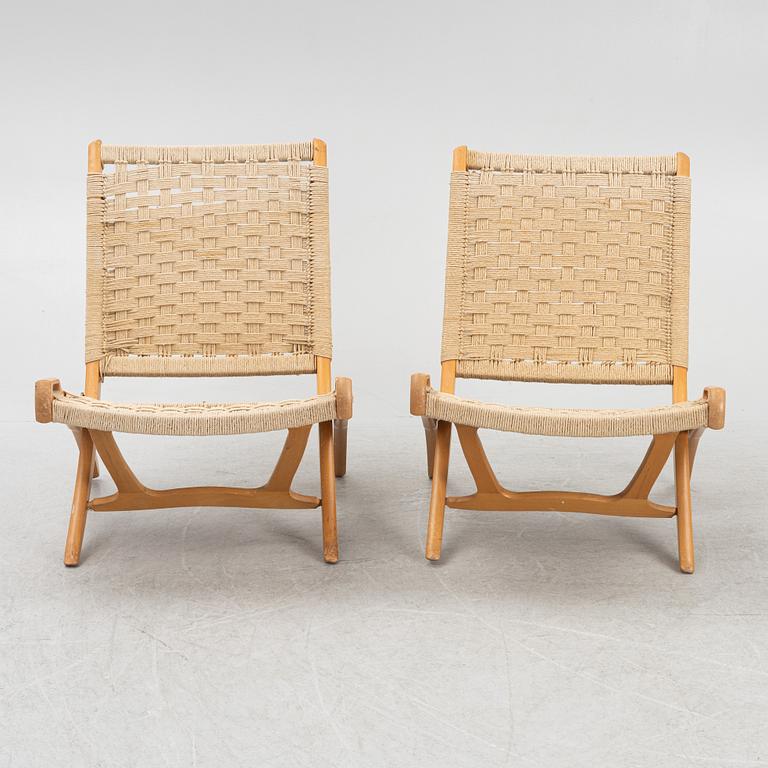 Ebert Wels, folding chairs, a pair, Yugoslavia, 1960s.