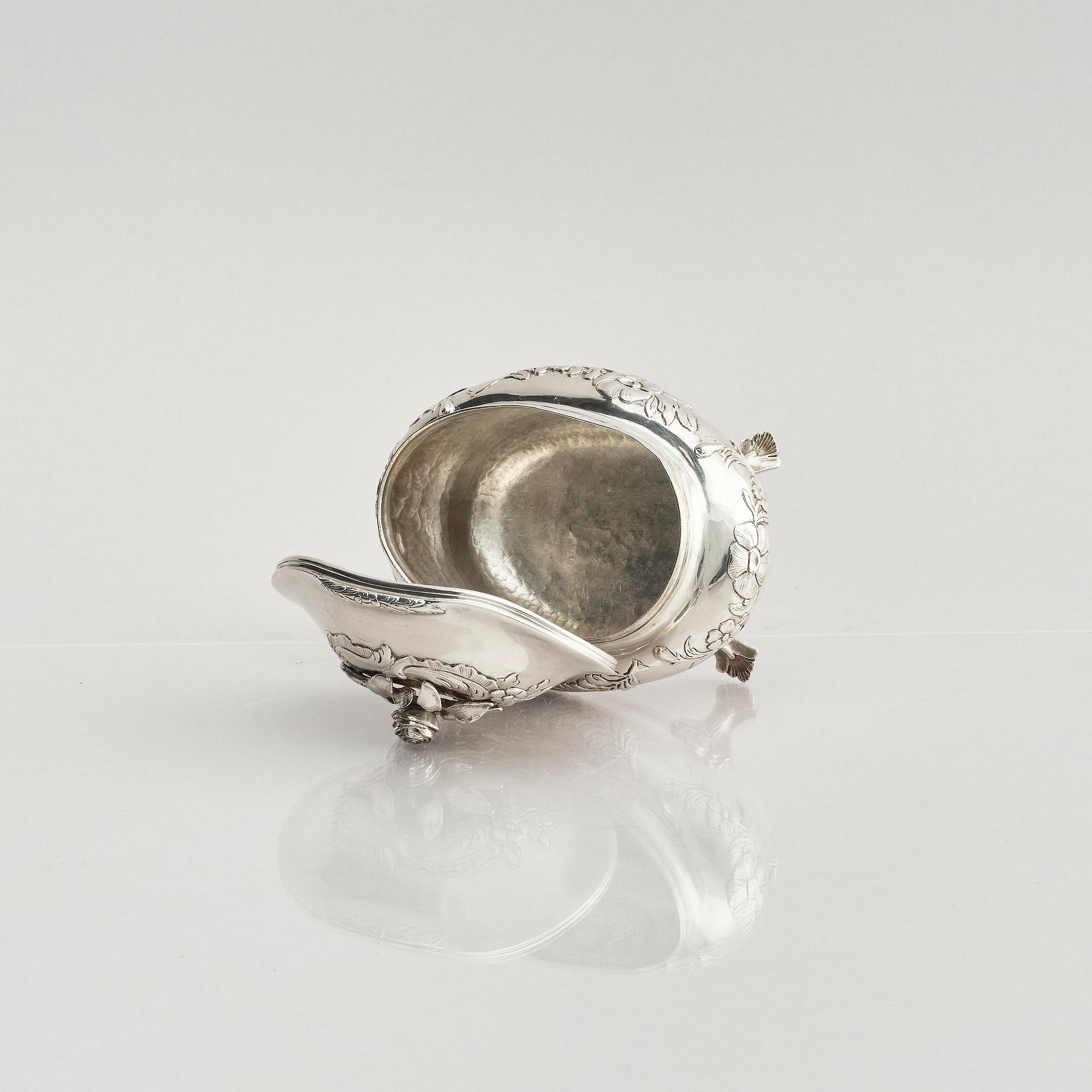 A Swedish 18th century silver sugar-casket, mark of Arvid Castman the younger, Eksjö 1774.