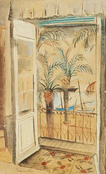 7. Isaac Grünewald, Utsikt från balkongen, Medelhavet.