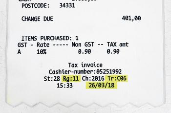 Virgil Abloh, a carpet, 'kvitto' ('Receipt'), IKEA x Virgil Abloh, the 'MARKERAD' collection, c. 200 x 90 cm.