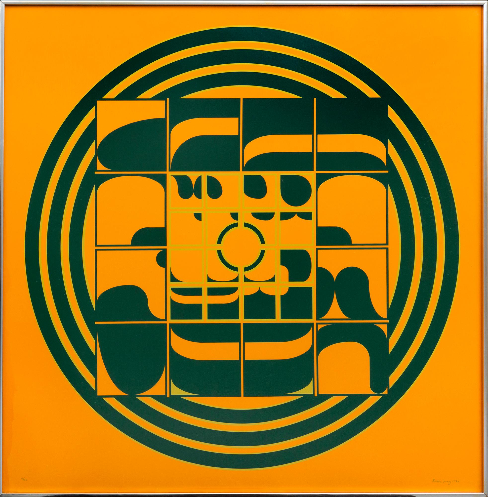 Beck & Jung, screenprint signerad daterad och numrerad 1974 12/20.