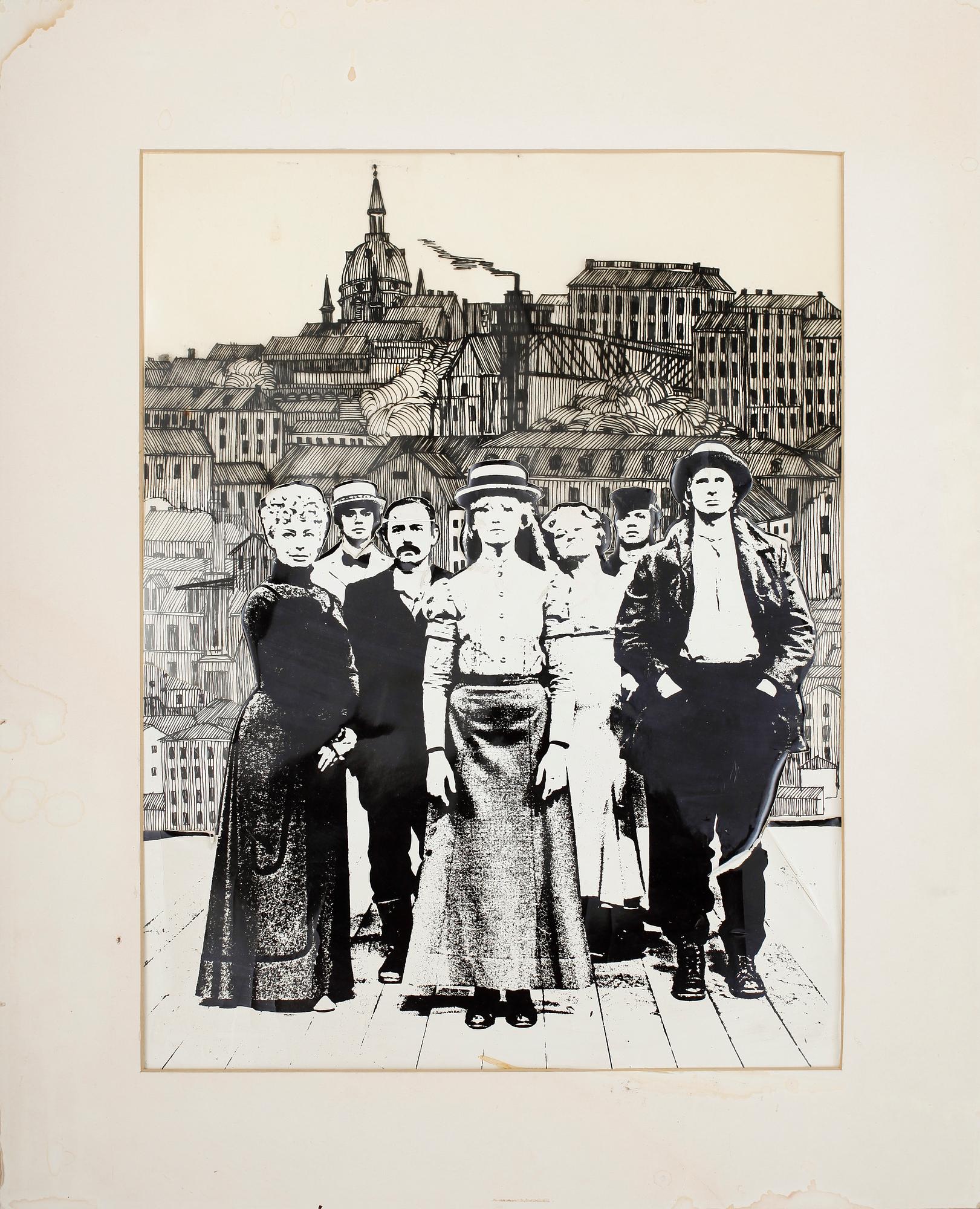 SVENOLOV EHRÉN, collage av plast och fotografi, 1900-talets andra hälft.