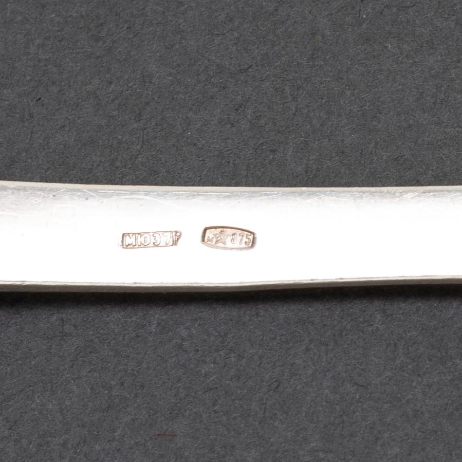 Eightteen Russian19th Century silver forks from various makers.