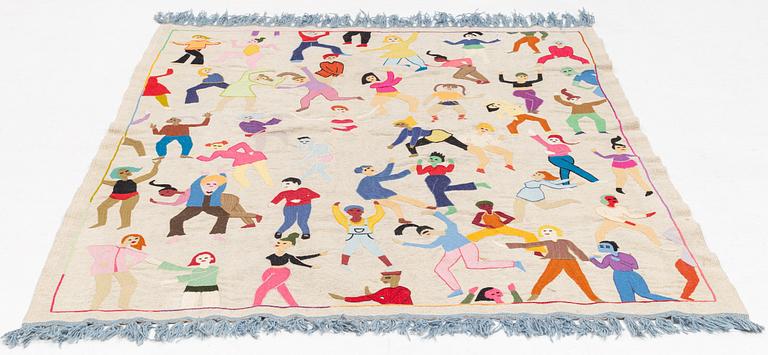 Rug, Kilim, hand-embroidered, 220 x 170 cm.