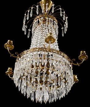 LJUSKRONA, gustaviansk stil, 1900-talets mitt. Höjd ca 75 cm.