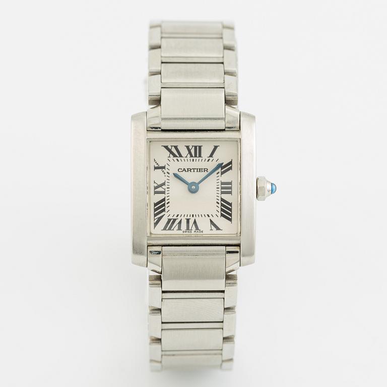 Cartier, Tank Francaise, armbandsur, 20 x 18 (25) mm.