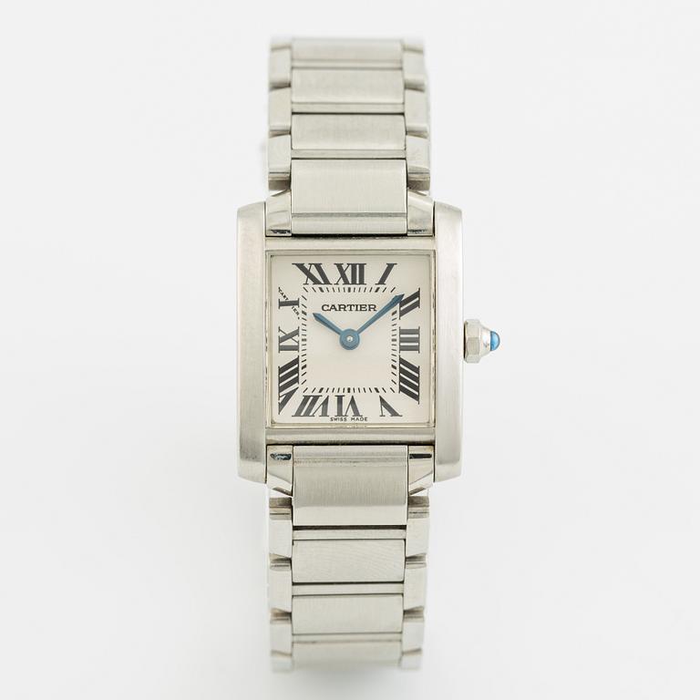 Cartier, Tank Francaise, armbandsur, 20 x 18 (25) mm.