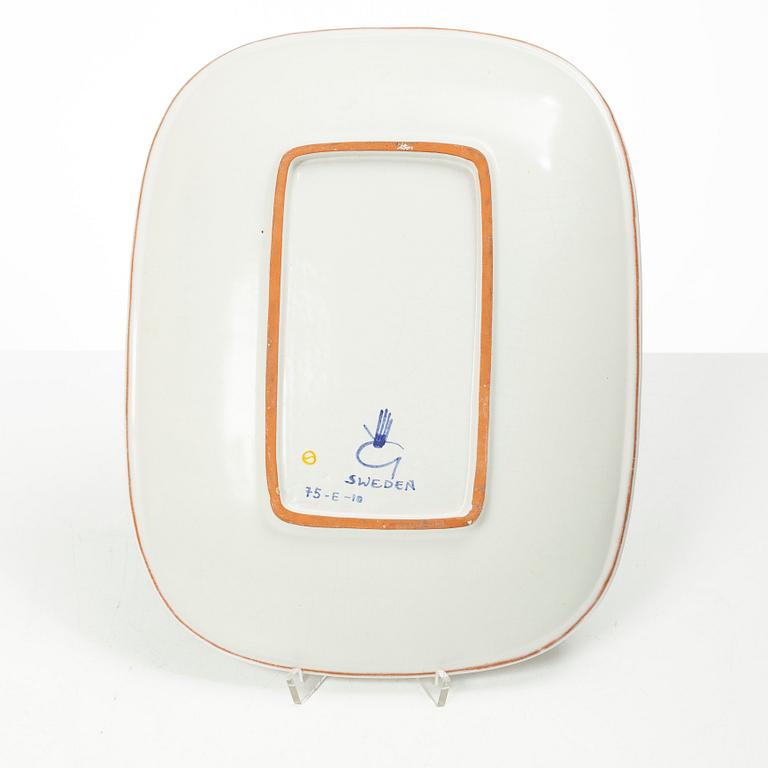 Stig Lindberg, fat, fajans, Gustavsberg Studio, signerad, 1950-60-tal.