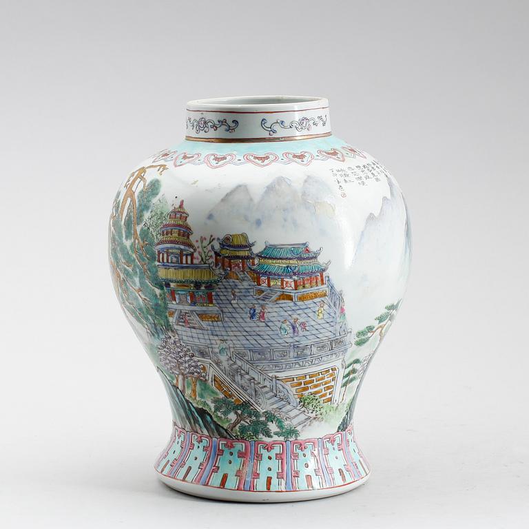 URNA, porslin, Kina, 1800-/1900-tal.