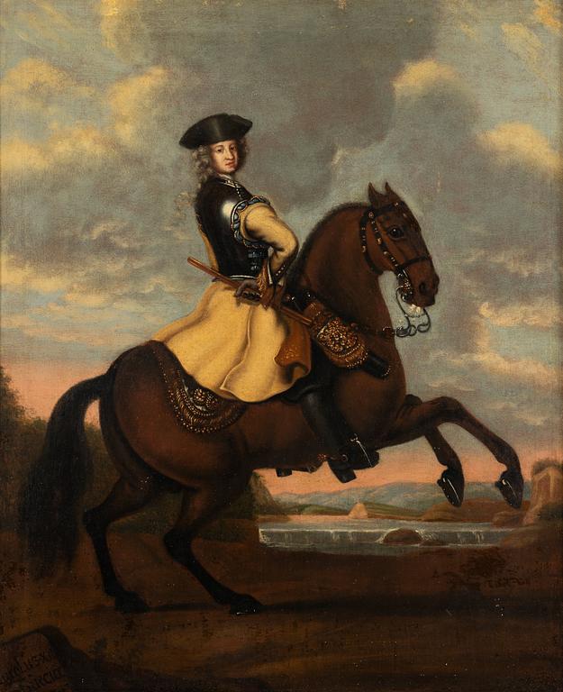 David von Krafft His studio, King Charles XII on horse back (1682-1718).