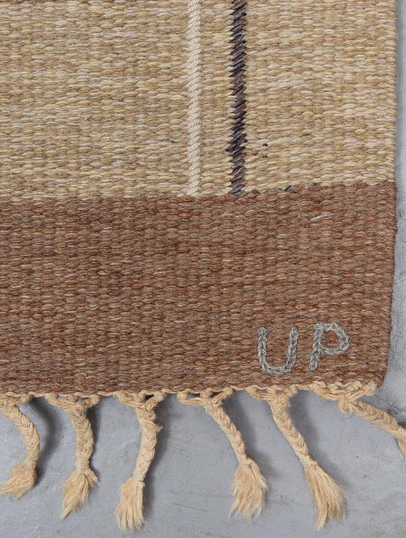 ULLA PARKDAL, A CARPET, flat weave, ca 301,5-302,5 x 201-202 cm, signerad UP.