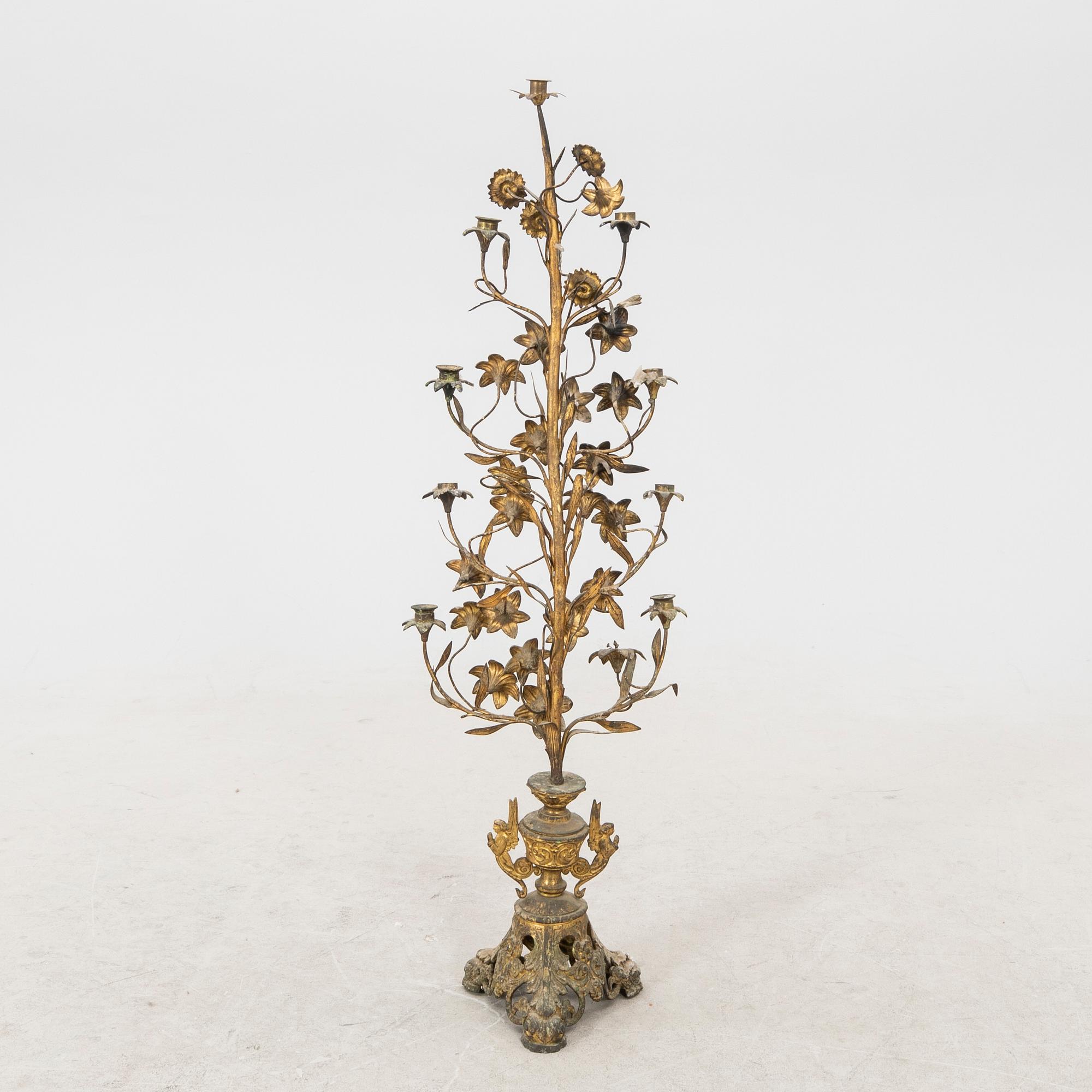 A French late 19th century /20th century candelabra.