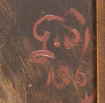 Gustav Adolf Spangenberg, a signed and dated oil on panel.