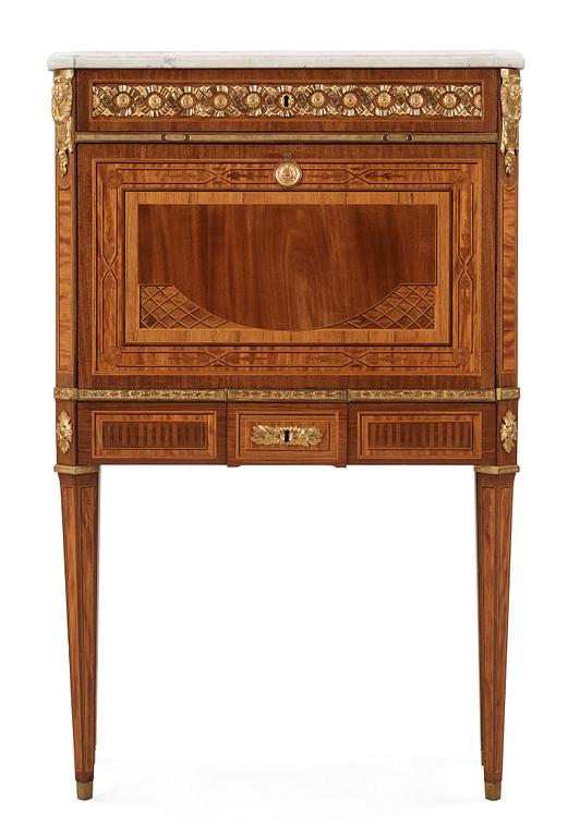 A Gustavian secretaire by Georg Haupt, master 1770 (not signed.