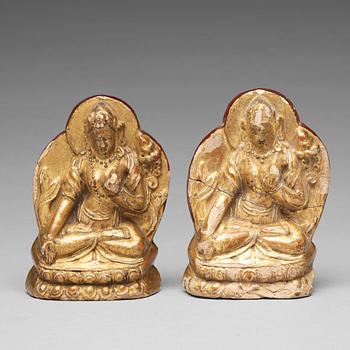 676. Two Tibetan Tsatsas, 18th/19th Century.