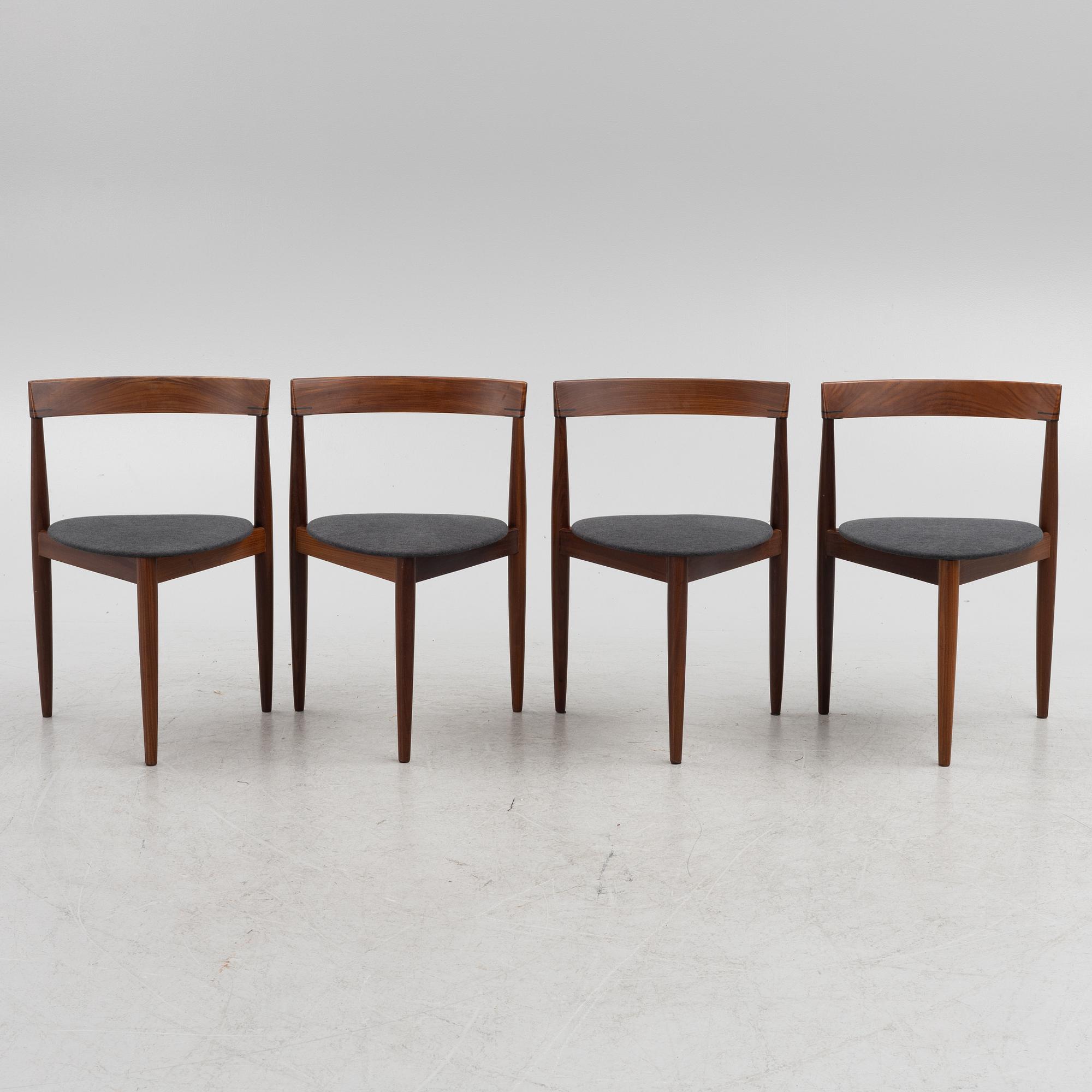Hans Olsen, dining table and chairs, 4 pcs, Frem Røjle, Denmark, 1950s.