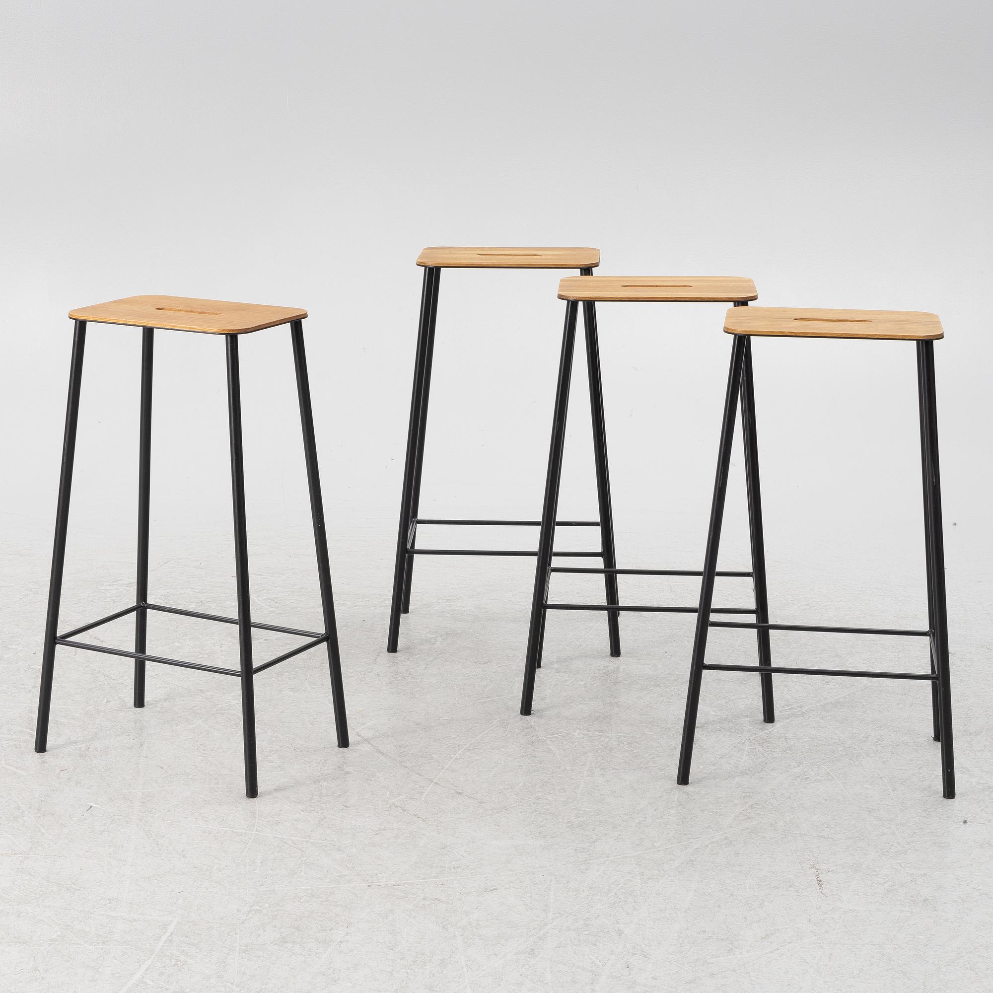 Toke Lauridsen, pallar, 4 st, "Adam Stool", Frama, Danmark.