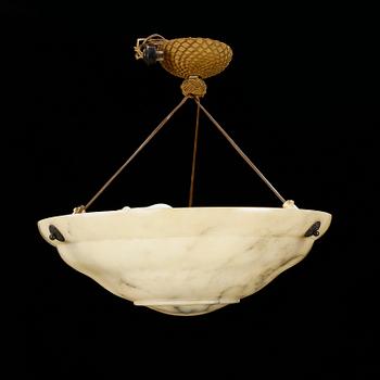 TAKAMPEL, alabaster, 1900-talets början. Höjd 45 cm.