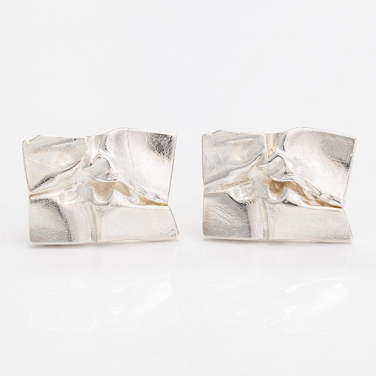 Björn Weckström, A pair of sterling silver cufflinks "Andromeda". Lapponia 1978.
