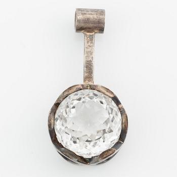 Karl-Ingemar Johansson, pendant, silver with rock crystal.