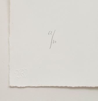 LUCIO FONTANA, etsning i relief med perforering, signerad och numrerad 62/80.