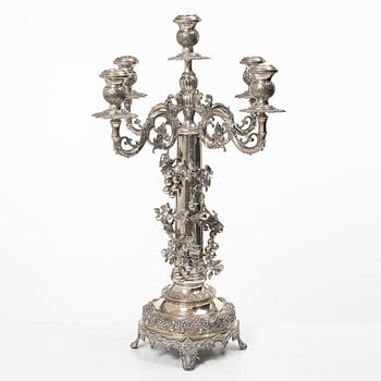 Kandelaber, 1900-tal, ostämplad, troligen silver.
