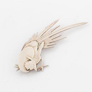 Wiwen Nilsson, sterling silver bird brooch, Lund 1973.