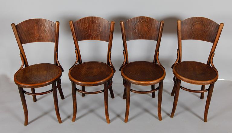 CAFÉSTOLAR, 4 st, Österrike, omkring år 1900.