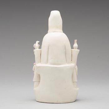 GUANYIN, blanc de chine. Qingdynastin, 1700-tal.
