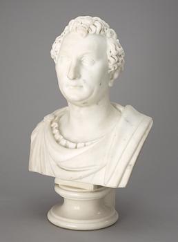 PORTRÄTTSKULPTUR. Efter Johan Niclas Byström (1783-1848). Sent 1800-tal.