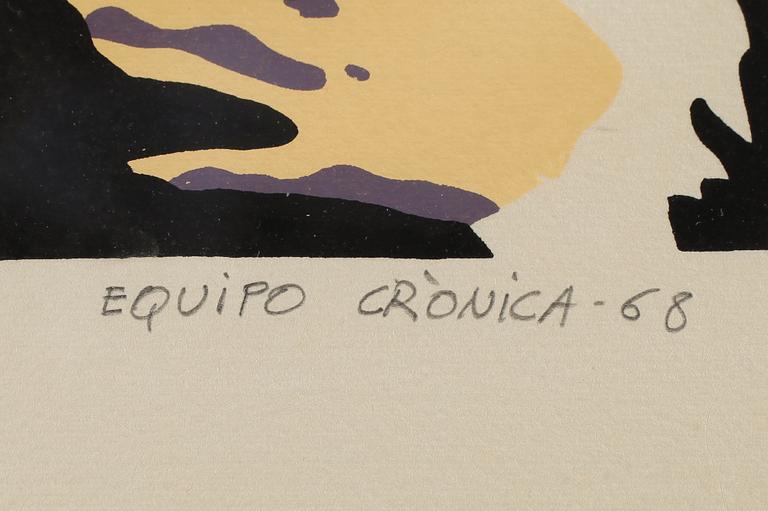 EQUIPO CRONICA, färglitografi, signerad och daterad 68.