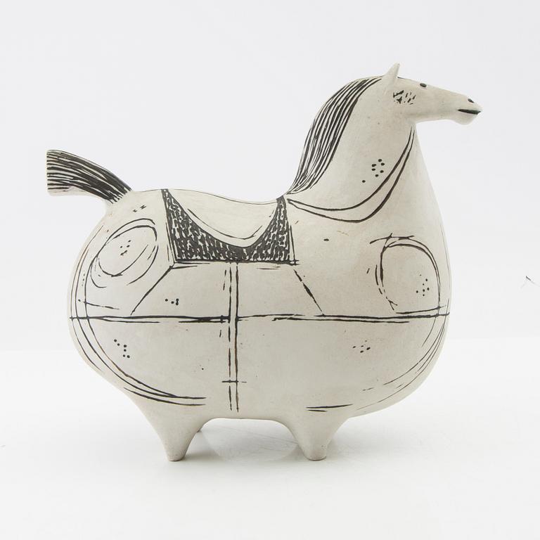 Stig Lindberg, Horse, "Springare", Gustavsberg signed stoneware.