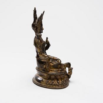 SKULPTUR, mässing, Nepal/Tibet 1900-talets slut.