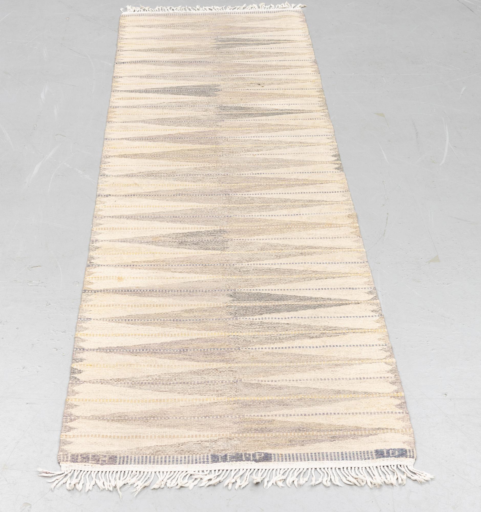 Ingrid Dessau, a runner, "Stensöta", flat weave, ca 293 x 82 cm, signed KLH TF MP ID.