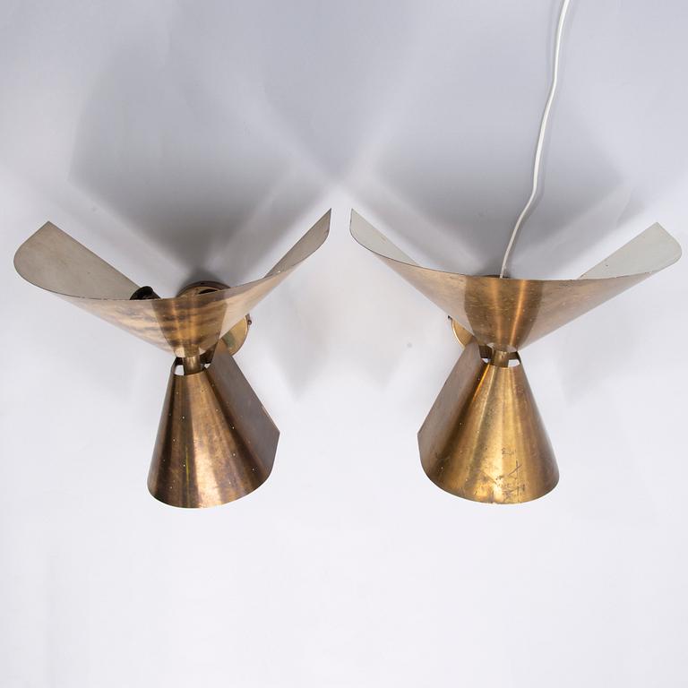 PAAVO TYNELL, A pair of mid-20th century wall lights for Taito Finland.